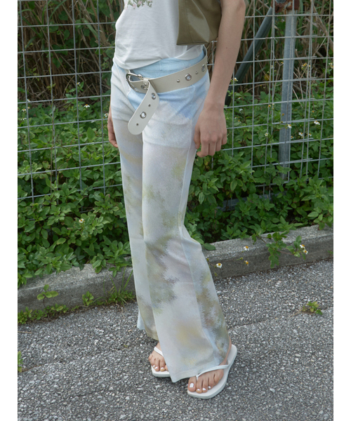 Kijun（キジュン）の「Print Flared Pants Print Flower（その他パンツ・レディース・その他・SMALL/MEDIUM）」の3枚目の写真