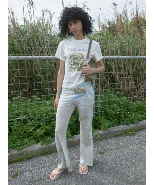 Kijun（キジュン）の「Print Flared Pants Print Flower（その他パンツ・レディース・その他・SMALL/MEDIUM）」の2枚目の写真
