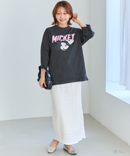 GOOD ROCK SPEED（グッドロックスピード）の「【GOOD ROCK SPEED】MICKEY ７分袖Tシャツ（Tシャツ/カットソー・レディース・ブラック/ブラウン・F）」の3枚目の写真