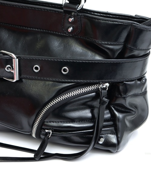 ANAP（アナップ）の「ベルト付き ポケットバッグ（ショルダーバッグ・レディース・ホワイト/ブラック・F）」の8枚目の写真