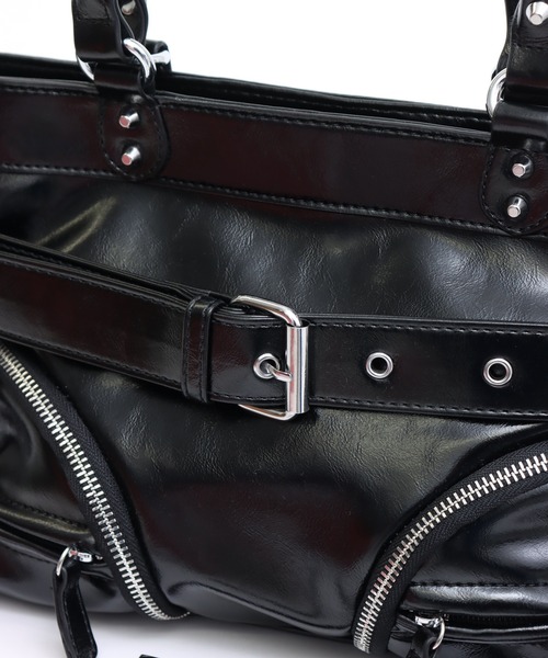 ANAP（アナップ）の「ベルト付き ポケットバッグ（ショルダーバッグ・レディース・ホワイト/ブラック・F）」の7枚目の写真