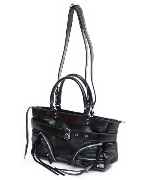 ANAP（アナップ）の「ベルト付き ポケットバッグ（ショルダーバッグ・レディース・ホワイト/ブラック・F）」の3枚目の写真