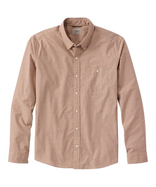 L.L.Bean（エルエルビーン）の「コンフォート・ストレッチ・パフォーマンス・シャンブレー・シャツ、スライトリー・フィット　長袖 米国フィット・レギュラー（シャツ/ブラウス・メンズ・ライトインディゴブルー/インディゴブルー/ブラウン系・X-LARGE/LARGE/MEDIUM/SMALL）」の2枚目の写真