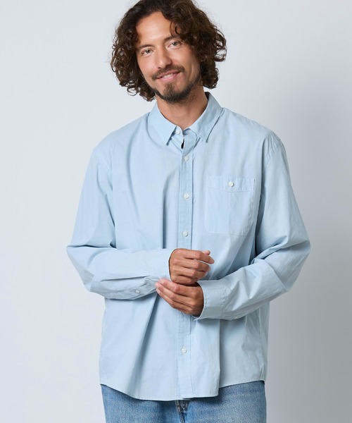 L.L.Bean(エルエルビーン)の「コンフォート・ストレッチ・パフォーマンス・シャンブレー・シャツ、スライトリー・フィット 長袖 米国フィット・レギュラー(シャツ/ブラウス・メンズ・ライトインディゴブルー/インディゴブルー/ブラウン系・X-LARGE/LARGE/MEDIUM/SMALL)」の12枚目の写真
