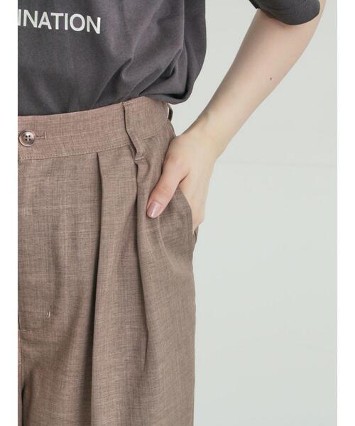 Samansa Mos2(サマンサ モスモス)の「ツータックワイドパンツ(その他パンツ・レディース・チャコールグレー/モカ/キナリ・L/M)」の11枚目の写真