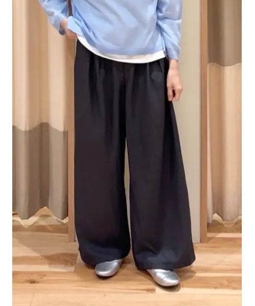 Samansa Mos2(サマンサ モスモス)の「ツータックワイドパンツ(その他パンツ・レディース・チャコールグレー/モカ/キナリ・L/M)」の2枚目の写真