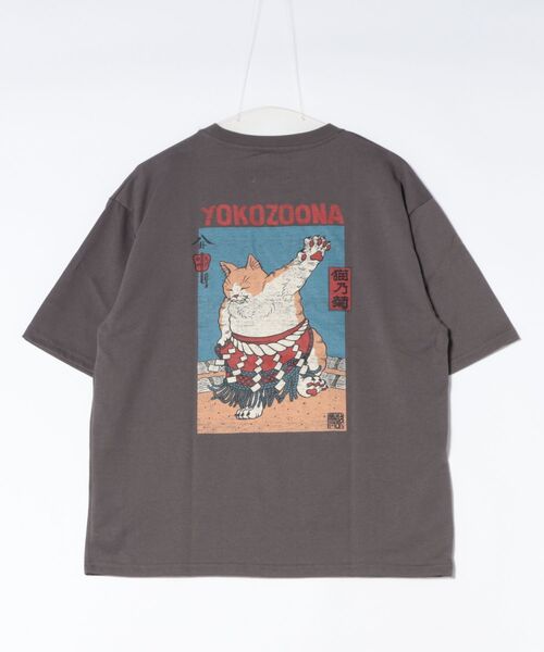 CORISCO（コリスコ）の「横綱アニマル柄TEE(M1)（Tシャツ/カットソー・メンズ・オートミール/グレー系1/ブラック系1/グレー系2/ホワイト系1/ブラック系2/キナリ・X-LARGE/MEDIUM/LARGE）」の9枚目の写真