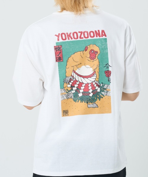 CORISCO(コリスコ)の「横綱アニマル柄TEE(M1)(Tシャツ/カットソー・メンズ・オートミール/グレー系1/ブラック系1/グレー系2/ホワイト系1/ブラック系2/キナリ/ホワイト系2・X-LARGE/MEDIUM/LARGE)」の4枚目の写真