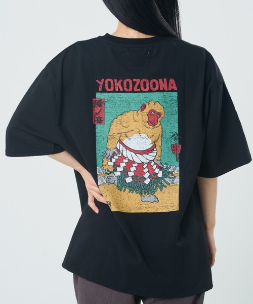 CORISCO（コリスコ）の「横綱アニマル柄TEE(M1)（Tシャツ/カットソー・メンズ・オートミール/グレー系1/ブラック系1/グレー系2/ホワイト系1/ブラック系2/キナリ・X-LARGE/MEDIUM/LARGE）」の4枚目の写真