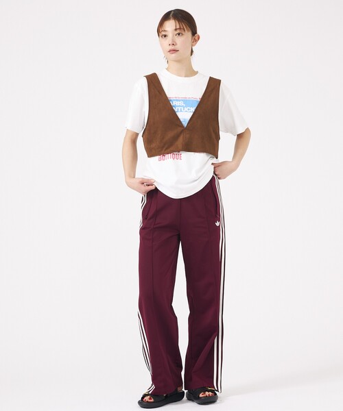 Rouge vif la cle（ルージュヴィフラクレ）の「【Le Melange/ル・メランジュ】ECOスウェードビスチェ/フェイクレザー【WEB限定】（ベスト・レディース・ブラウン・フリー）」の4枚目の写真