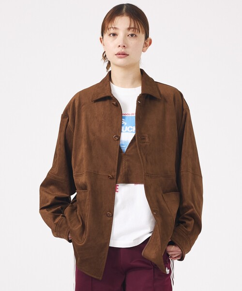 Rouge vif la cle（ルージュヴィフラクレ）の「【Le Melange/ル・メランジュ】ECOスウェードビスチェ/フェイクレザー【WEB限定】（ベスト・レディース・ブラウン・フリー）」の10枚目の写真