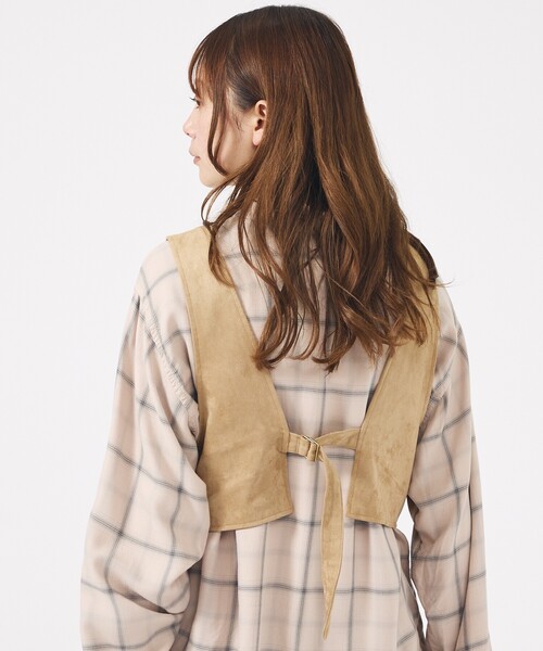 Rouge vif la cle（ルージュヴィフラクレ）の「【Le Melange/ル・メランジュ】ECOスウェードビスチェ/フェイクレザー【WEB限定】（ベスト・レディース・ブラウン・フリー）」の21枚目の写真