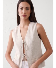 BANANA REPUBLIC FACTORY STORE リネンブレンド タイフロント ベスト