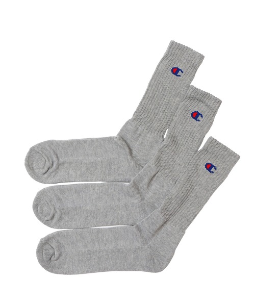 Champion（チャンピオン）の「【Champion/チャンピオン】メンズ 3足組 フルレングスソックス【ハーフパイル】（ソックス/靴下・メンズ・その他/ヘザーグレー/ブラック/ホワイト・MEDIUM/28/24/LARGE/26/SMALL/FREE）」の3枚目の写真