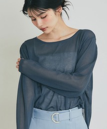 【接触冷感・UVカット・花粉ブロック・ウォッシャブル】ボートネックシアープルオーバー