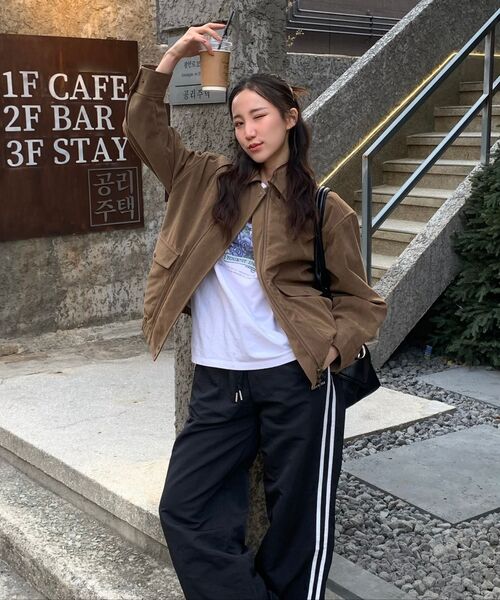 NICK&NICOLE(ニックアンドニコール)の「NYLON TRACK PANTS_BLACK(スウェットパンツ・レディース・その他・FREE)」の5枚目の写真