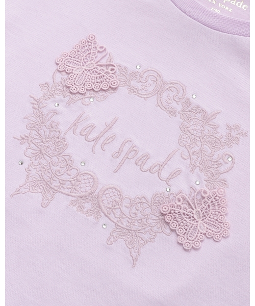 kate spade new york kids（ケイトスペードニューヨーク）の「レースパターンTシャツ（Tシャツ/カットソー・キッズ・ライラック/オフホワイト・150cm/140cm/130cm/120cm/110cm/90cm/100cm/160cm）」の5枚目の写真
