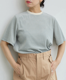 IENA LA BOUCLE | IENA LA BOUCLE ベロアボーダーTシャツ(Tシャツ/カットソー)