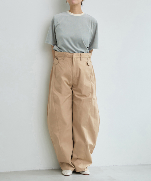 IENA LA BOUCLE（イエナラブークル）の「IENA LA BOUCLE ベロアボーダーTシャツ（Tシャツ/カットソー・レディース・ダークブルー/ベージュ系その他・FREE）」の10枚目の写真