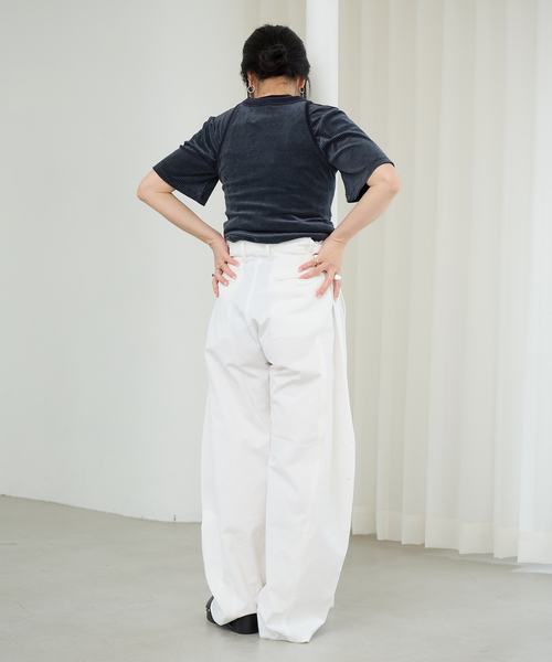 IENA LA BOUCLE（イエナラブークル）の「IENA LA BOUCLE ベロアボーダーTシャツ（Tシャツ/カットソー・レディース・ダークブルー/ベージュ系その他・FREE）」の19枚目の写真