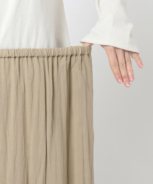 SLOBE IENA（スローブイエナ）の「《WEB限定/追加》ナイロンワッシャー切り替えギャザースカート（スカート・レディース・ホワイト・FREE）」の10枚目の写真