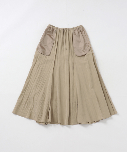 SLOBE IENA（スローブイエナ）の「《WEB限定/追加》ナイロンワッシャー切り替えギャザースカート（スカート・レディース・ホワイト・FREE）」の7枚目の写真