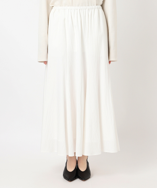 SLOBE IENA（スローブイエナ）の「《WEB限定/追加》ナイロンワッシャー切り替えギャザースカート（スカート・レディース・ホワイト・FREE）」の3枚目の写真