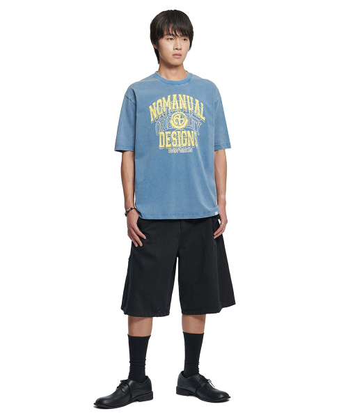 NOMANUAL(NOMANUAL)の「LAYERED ARCH GRAPHIC T-SHIRT - WASHED NAVY(Tシャツ/カットソー・レディース・その他・MEDIUM/LARGE/X-LARGE/SMALL)」の3枚目の写真