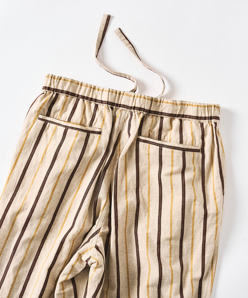 417 EDIFICE（フォーワンセブンエディフィス）の「ノルマンディーリネン パンツ（スラックス・メンズ・ブラック/アイボリー/カーキ/ベージュ・SMALL/MEDIUM/LARGE）」の7枚目の写真