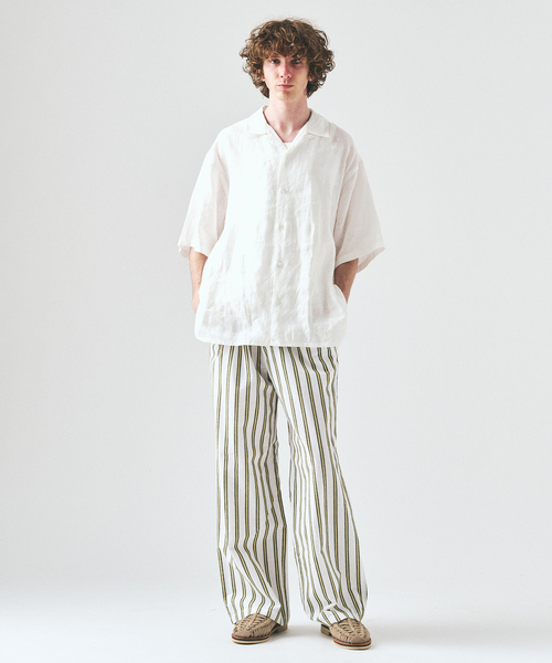 417 EDIFICE（フォーワンセブンエディフィス）の「ノルマンディーリネン パンツ（スラックス・メンズ・ブラック/アイボリー/カーキ/ベージュ・SMALL/MEDIUM/LARGE）」の10枚目の写真