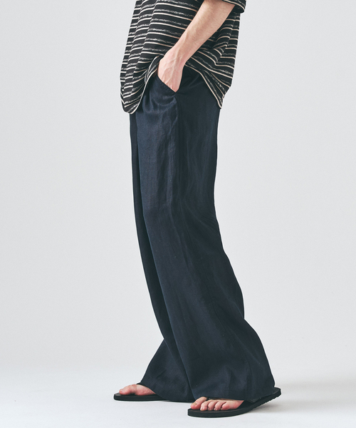 417 EDIFICE（フォーワンセブンエディフィス）の「ノルマンディーリネン パンツ（スラックス・メンズ・ブラック/アイボリー/カーキ/ベージュ・SMALL/MEDIUM/LARGE）」の13枚目の写真