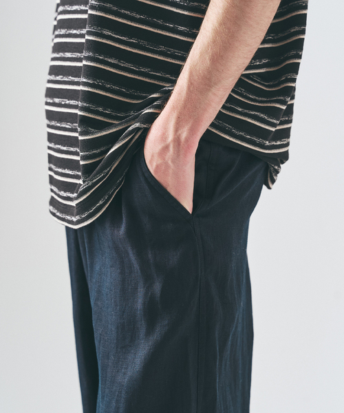 417 EDIFICE（フォーワンセブンエディフィス）の「ノルマンディーリネン パンツ（スラックス・メンズ・ブラック/アイボリー/カーキ/ベージュ・SMALL/MEDIUM/LARGE）」の15枚目の写真