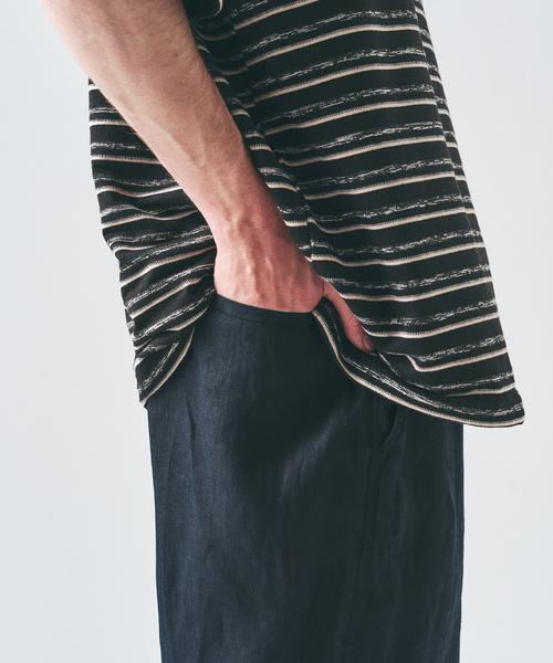 417 EDIFICE（フォーワンセブンエディフィス）の「ノルマンディーリネン パンツ（スラックス・メンズ・ブラック/アイボリー/カーキ/ベージュ・SMALL/MEDIUM/LARGE）」の16枚目の写真