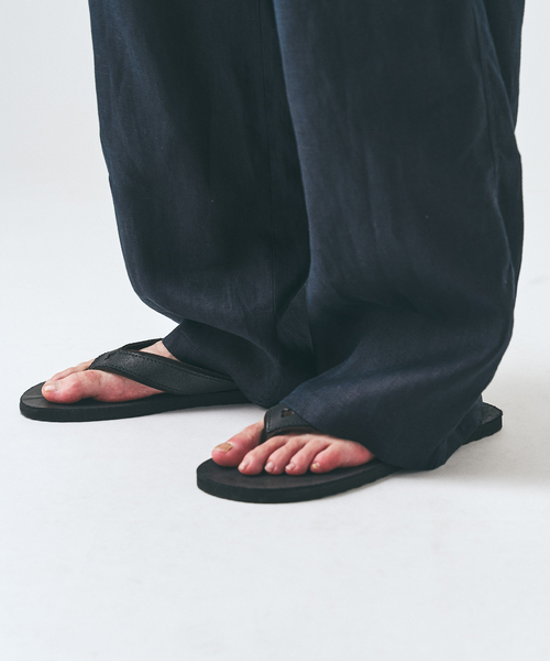 417 EDIFICE（フォーワンセブンエディフィス）の「ノルマンディーリネン パンツ（スラックス・メンズ・ブラック/アイボリー/カーキ/ベージュ・SMALL/MEDIUM/LARGE）」の18枚目の写真