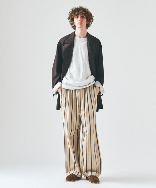 417 EDIFICE（フォーワンセブンエディフィス）の「ノルマンディーリネン パンツ（スラックス・メンズ・ブラック/アイボリー/カーキ/ベージュ・SMALL/MEDIUM/LARGE）」の21枚目の写真