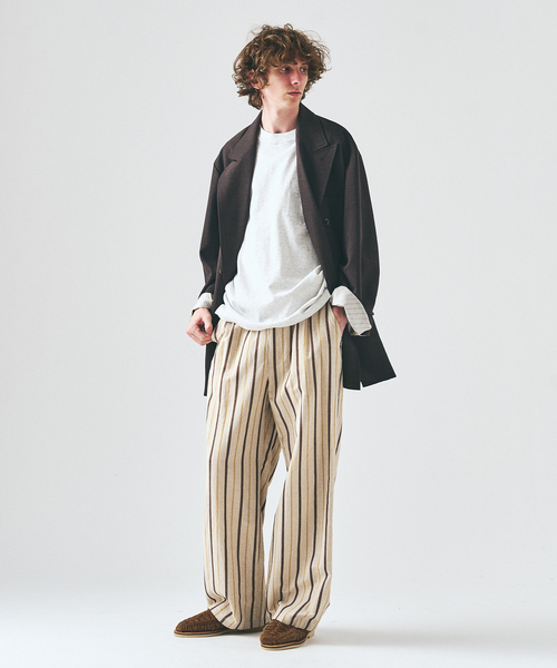 417 EDIFICE（フォーワンセブンエディフィス）の「ノルマンディーリネン パンツ（スラックス・メンズ・ブラック/アイボリー/カーキ/ベージュ・SMALL/MEDIUM/LARGE）」の22枚目の写真