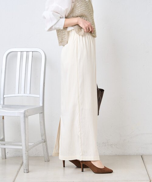 Jena espace merveilleux(ジェナ エスパスメルヴェイユ)の「キャタピラーナロースカート(スカート・レディース・チャコールグレー/オフホワイト/ベージュ・FREE)」の14枚目の写真