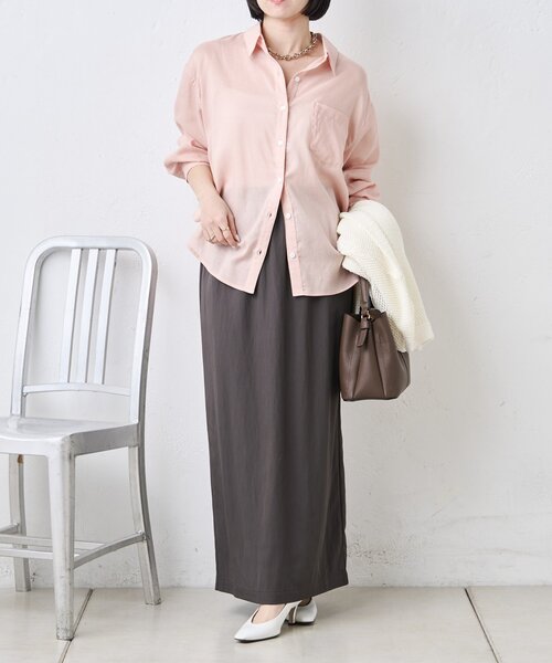 Jena espace merveilleux(ジェナ エスパスメルヴェイユ)の「キャタピラーナロースカート(スカート・レディース・チャコールグレー/オフホワイト/ベージュ・FREE)」の20枚目の写真