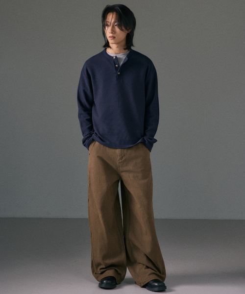 LXT（エルエックスティー）の「ナチュラルウォッシュドコットンワイドストレートパンツ[ブラウン]（その他パンツ・レディース・その他・SMALL/MEDIUM/LARGE/X-LARGE/XX-LARGE）」の6枚目の写真