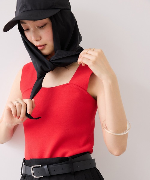 VIS(ビス)の「マイナス18℃ネックカバーつきUVキャップ/UVカット・遮熱(キャップ・レディース・ベージュ/ブラック・FREE)」の4枚目の写真