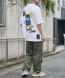 アニマル 発泡プリント 半袖Tシャツ