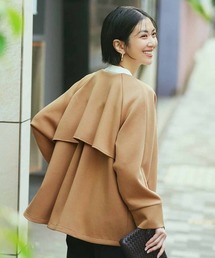 IEDIT（イディット）の「ＩＥＤＩＴ　バックデザインで後ろ姿もすてきな花粉リリース機能つきダンボールカットソージャケット（ノーカラージャケット）」