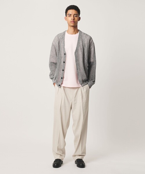 BEAUTY&YOUTH UNITED ARROWS(ビューティーアンドユースユナイテッドアローズ)の「アイレットパターン シアー カーディガン(カーディガン/ボレロ・メンズ・グレー系/ベージュ・S/M/XL/L)」の4枚目の写真