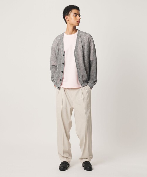 BEAUTY&YOUTH UNITED ARROWS(ビューティーアンドユースユナイテッドアローズ)の「アイレットパターン シアー カーディガン(カーディガン/ボレロ・メンズ・グレー系/ベージュ・S/M/XL/L)」の5枚目の写真