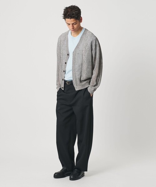 BEAUTY&YOUTH UNITED ARROWS(ビューティーアンドユースユナイテッドアローズ)の「アイレットパターン シアー カーディガン(カーディガン/ボレロ・メンズ・グレー系/ベージュ・S/M/XL/L)」の9枚目の写真