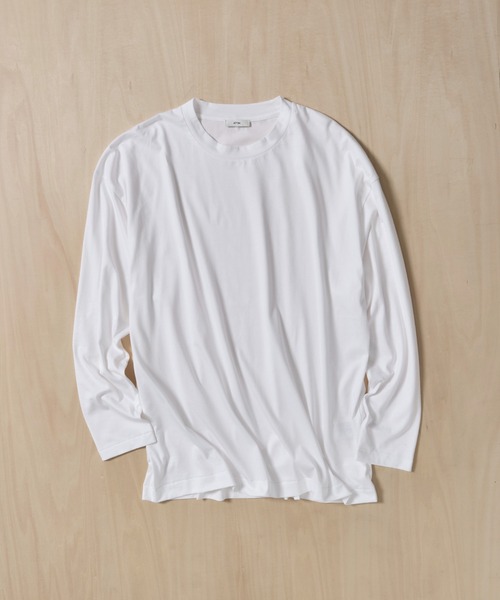 ATON(エイトン)の「【ATON/エイトン】SUVIN 60/2 OVERSIZED LONG SLEEVE T-SHIRT(Tシャツ/カットソー・メンズ・ホワイト/ブラック/サックスブルー・4/6)」の21枚目の写真