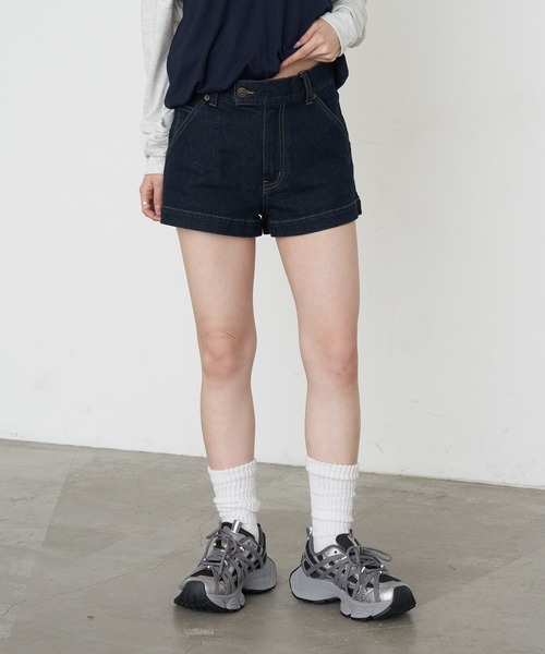 RAY CASSIN(レイカズン)の「【2サイズ展開】ピグメントマイクロショートパンツ(その他パンツ・レディース・ネイビー/スカイブルー/ブラック・M/S)」の17枚目の写真