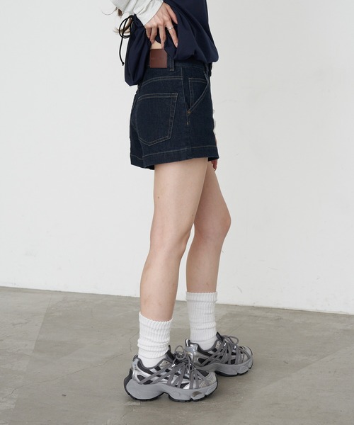 RAY CASSIN(レイカズン)の「【2サイズ展開】ピグメントマイクロショートパンツ(その他パンツ・レディース・ネイビー/スカイブルー/ブラック・M/S)」の20枚目の写真
