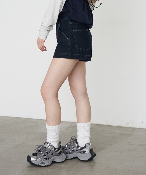 RAY CASSIN(レイカズン)の「【2サイズ展開】ピグメントマイクロショートパンツ(その他パンツ・レディース・ネイビー/スカイブルー/ブラック・M/S)」の18枚目の写真