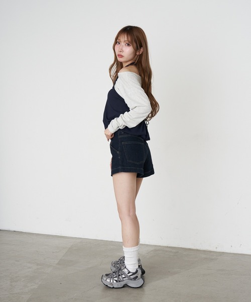 RAY CASSIN(レイカズン)の「【2サイズ展開】ピグメントマイクロショートパンツ(その他パンツ・レディース・ネイビー/スカイブルー/ブラック・M/S)」の22枚目の写真
